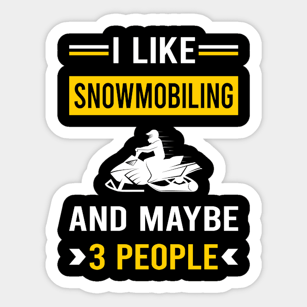 3 People Snowmobiling Snowmobile Sticker by Good Day